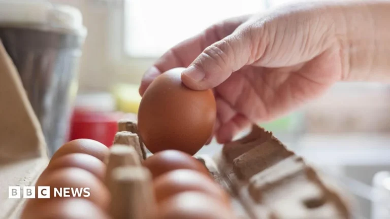 Eggs on a kitchen counter during a UK salmonella food safety investigation