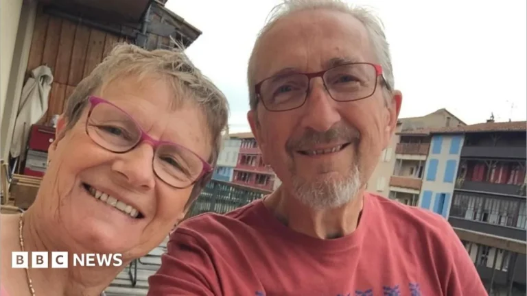 Linda Kitchen speaking about her husband Geoff after the turbulence incident on a Singapore Airlines flight