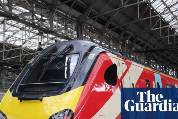 A CrossCountry train at a station amid widespread service cancellations after a power cut