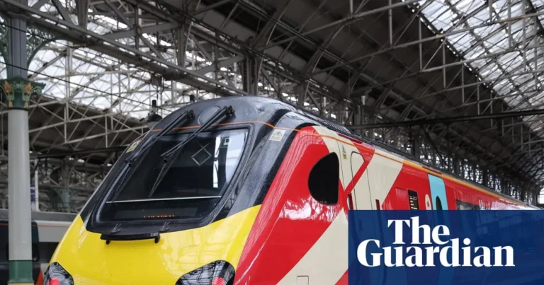 A CrossCountry train at a station amid widespread service cancellations after a power cut