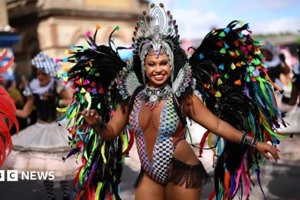 Notting Hill Carnival Marks 60th Anniversary in West London With Hundreds of Dancers and Drummers as Three Day Celebration Continues to Final Day